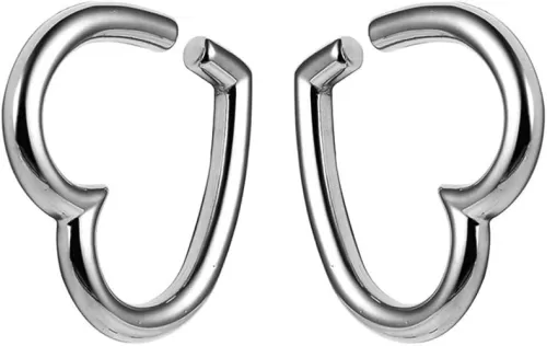 LADEMAYH 2Pcs Ear Weights for Stretched Ears Gauges Body Jewelry, Min. Fit 6g to 1 inch Stylish Heart, Hoop, Bird Stainless Steel Dangle Gauges for Ear Stretching Kit