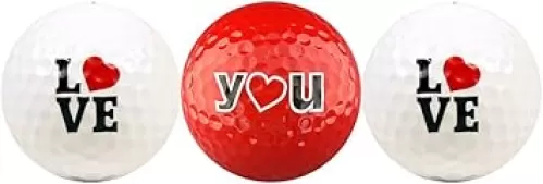Love You w/Red Heart Golf Ball Gift Set