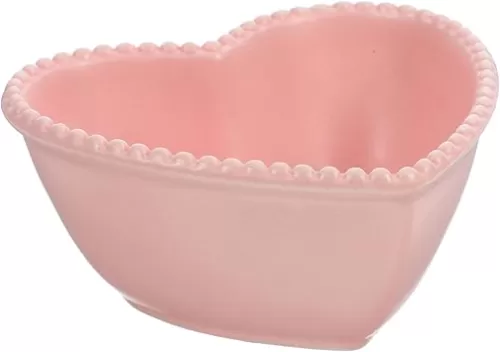 Luxshiny Heart Shaped Bowl, Ceramic Heart Shape Salad Bowl Dinner Plates Irregular Bowl for Fruit Salad Soup Cereal Snacks Dessert Pudding Cake Food