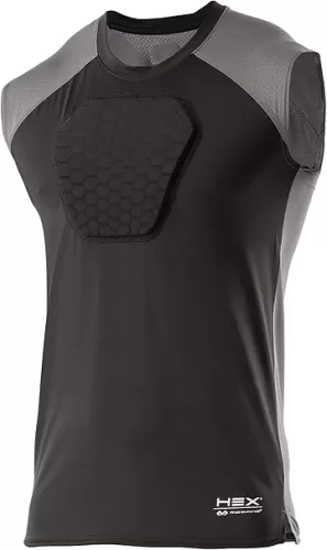 McDavid Chest Protector Baseball Heart Guard Sternum Protection for Adults. Compression Shirt with HEX Padded Shirt