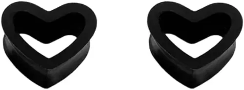 NewZenro Heart Silicone Ear Tunnel Plugs Gauges Expanders Hollow Flexible Soft Tunnels Kit Stretcher Earrings Fashion Lobe Piercing Body Birthday Jewelry for Women Her