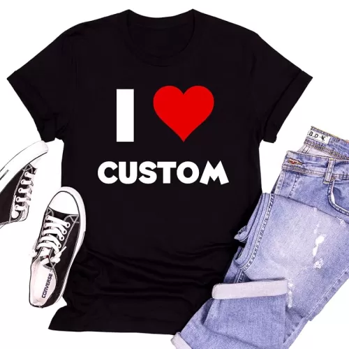 Personalized Handmade "I Heart" Custom T-Shirt – I Love Custom Tee, Unique Personalized Gift Shirt
