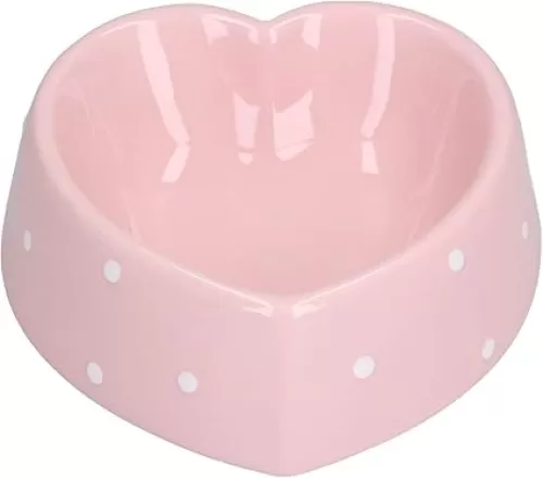 Pink Heart Dog Small Animals Puppies Kittens Small Dog Bowl 15cm/300ml