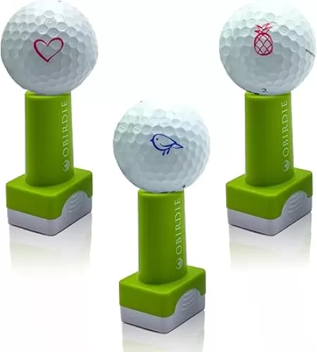Self-Inking Golf Ball Stamp | Chic & Fun Heart, Pineapple, Birdie Designs | Fast-Drying, Waterproof Golf Ball Marker Stamp | Reusable Golf Accessories | Perfect Golfer Gifts & Golf Gadgets