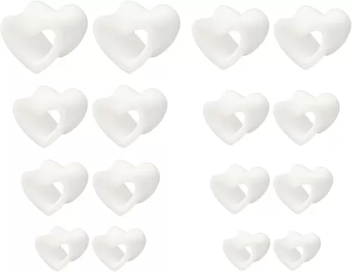 Silicone White Hollow Heart 8 Pairs Ear Tunnels Flexible Stretching Set Hypoallergenic Earrings Soft Gauges Expander Kit Body Piercing Jewelry Men Women Tuneles De Oreja Para Hombre 6-20 mm