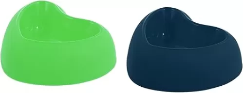 Slow Feeding Dog Bowl Heart Shaped Pet Bowl Plastic for Dogs Cats Travel-Friendly Easy Cleaning