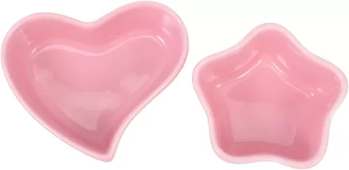 STOBOK Ceramic Small Animal Feeding Bowl, Cute Heart and Star Shape, Ideal for Hamsters, Gerbils, Sugar Gliders, Mice, Chipmunks, Chinchillas, Rats, Squirrels, Hedgehogs, Ferrets