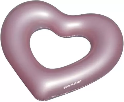 Swimline Inflatable Metallic Heart Pool Ring