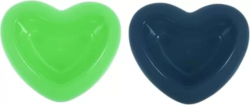 Toyvian 2Pcs Heart Shaped Pet Feeding Bowl Cute and Dish Bowls for Dogs and Cats Lightweight and Pet Feeding Tool for Pets