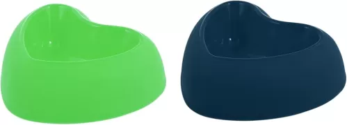 Toyvian 2Pcs Heart Shaped Pet Food Bowls Lightweight Dog and Cat Dishes Durable and Drop Resistant for Water Snacks and Meals Cute Design