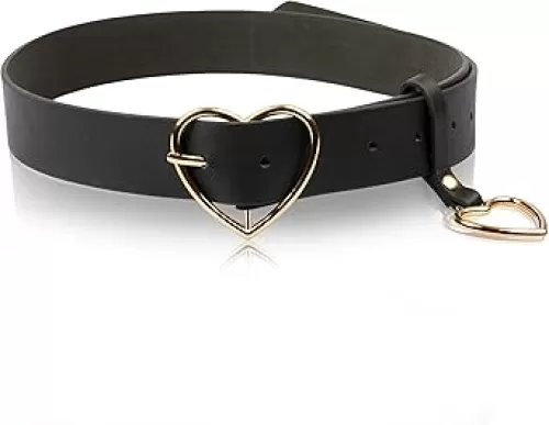 TXIN Heart Buckle Belt Fashion Punk Waist Belt Skinny Waist Band Strap for Women Girls Dress Jeans