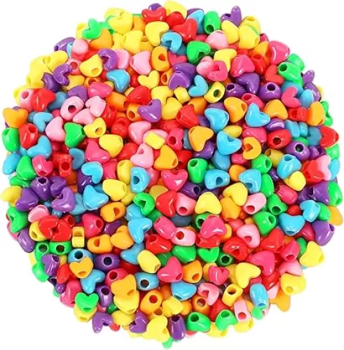 UPINS 1200Pcs Heart Beads, Valentine