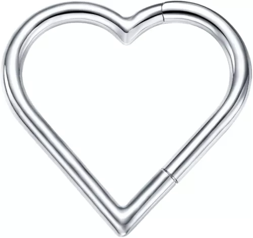 VOJO 16G G23 Titanium Daith Piercing Jewelry Heart Clicker Cartilage Tragus Earring for Women