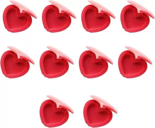 10 Pcs Empty Heart Shape Lipstick Palette Makeup Palette With Empty Makeup Containers For Teens, Girls Or Women Valentines Present