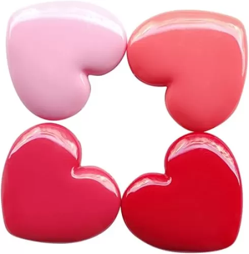 1set Lipstick Case Cute Mini Lipsticks Tubes Travel Cosmetic Containers Lip Chap Eyeshadow Container Empty Makeup Containers Heart Shaped Lipstick Packaging for Lip Makeup 4pcs