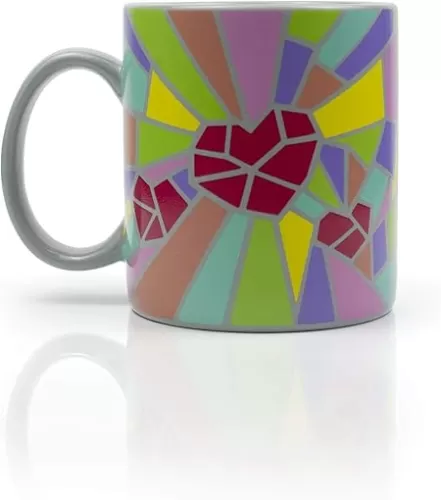 2020 Sidewalk Chalk Inspired Mosaic Heart We Are In This Together Ceramic Coffee Mug | Quarantine Gifts For Friends, Family, And Caffeine Lovers | Holds 16 Ounces