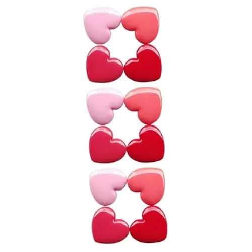 3sets Refillable Heart Shape Cosmetic Container for Travel Lightweight Cases for Lipstick Eyeshadow and Creams for Daily Use The Go Random Color 4pcs*3
