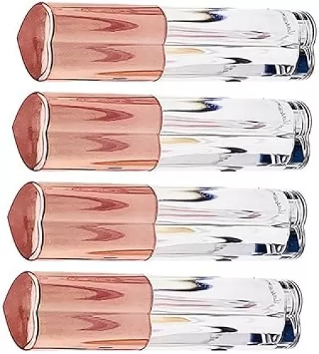 4Pcs Heart Shaped Empty Lip Gloss Tubes Transparent Containers with Wand Refillable Lip Gloss Bottles for Makeup
