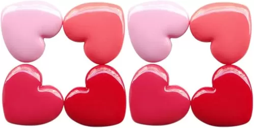 8pcs Empty Makeup Eyeshadow Box Heart Shaped Lipstick Container Case DIY Cosmetics Container with Mirror