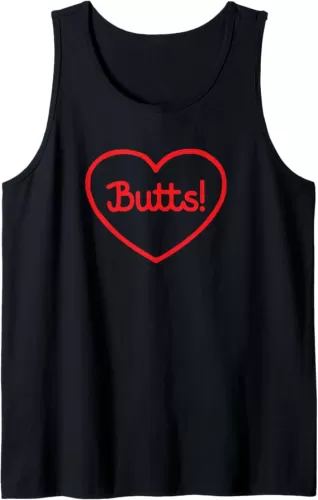 Butts! I Love Butts Heart Shape Tank Top