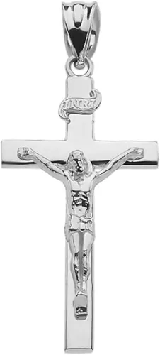 Claddagh Gold Sacred Symbolism: Embrace Faith Sterling Silver Cross Pendant - Choose Your Perfect Size (S-L)