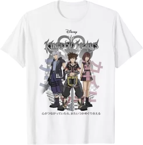 Disney Kingdom Hearts 3 Sora Riku Kairi Kanji T-Shirt