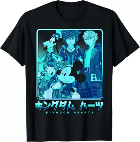Disney Kingdom Hearts Group Shot Kanji T-Shirt