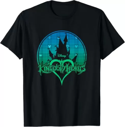 Disney Kingdom Hearts Iconic Kingdom Castle Big Chest Poster T-Shirt