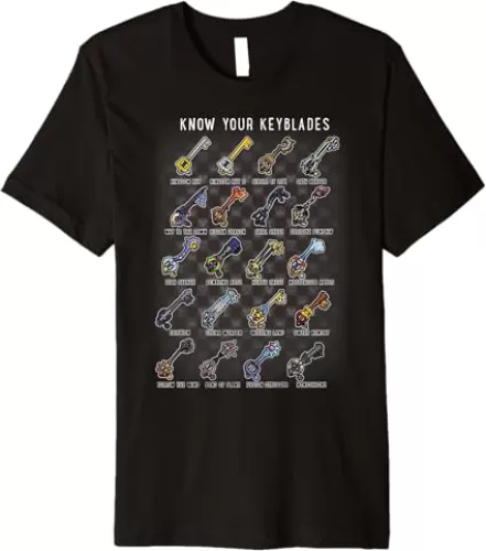 Disney Kingdom Hearts Know Your Keyblade Premium T-Shirt
