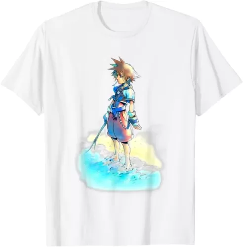 Disney Kingdom Hearts Sora Beach Sketch T-Shirt