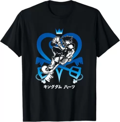 Disney Kingdom Hearts Sora Color Keyblade Kanji Hero Poster T-Shirt