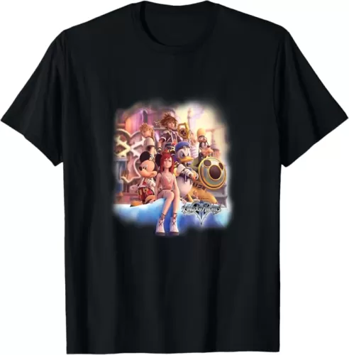 Disney Kingdom Hearts Sora Kairi & Riku Group Hero Shot T-Shirt