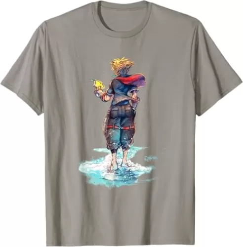 Disney Kingdom Hearts Sora Keyblade Hero Faded Starfish T-Shirt