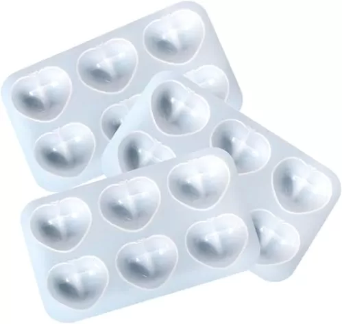 DIY Heart Shaped Love Butt Mold Non-Stick Silicone Craft Mold 3pcs Pack