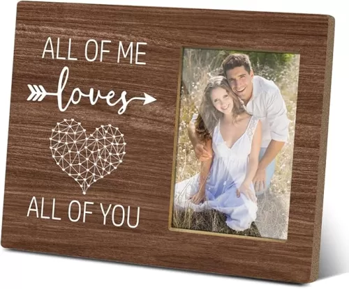 Engagement Gift Love Picture Frame for Couple Heart Picture Frame, Anniversary Wedding Gifts for Girlfriend Boyfriend Wife Husband Engagement Photo Frame for Home Wall Tabletop Decor Fit 4x6 Photo -06