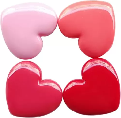 GALPADA 1set Refillable Heart Shaped Cosmetic Containers for Lipstick Eyeshadow and Blusher Travel Friendly Cases for Beauty Essentials Random Colors Random Color 4pcs