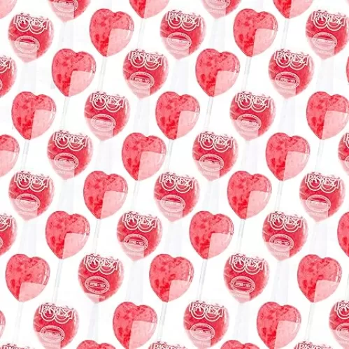 Heart Lollipops - 54 Count - Heart-Shaped Valentines Lollipops - Red Valentine Suckers - Strawberry Flavored Heart Suckers - 12 Ounce