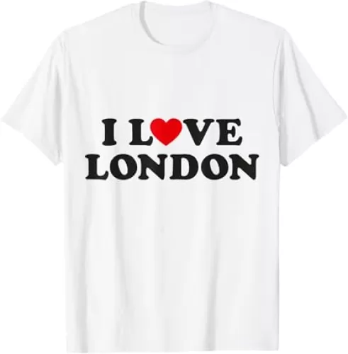 I Love London United Kingdom Red Heart Great Britain England T-Shirt