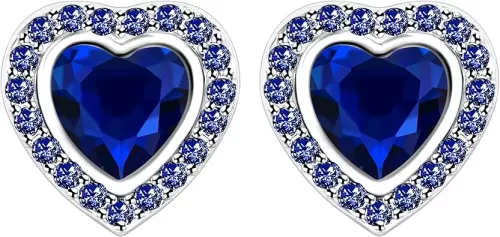 Inlaid Zircon Earrings, Women's Brass Earrings, Sparkling Heart Shaped Earrings, Gifts for Girlfriends Girls and Mothers On Valentine's Day, Anniversary, Birthday