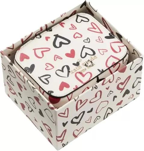 Kate Spade New York Staci Boxed Jewelry Holder Large (Scribble Hearts)