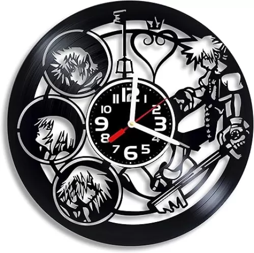 Kingdom Hearts design vinyl wall clock, Kingdom Hearts design gift for any occasion