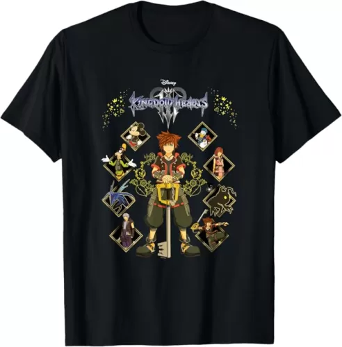 Kingdom Hearts Full Hearted Cast Group Shot Grown Up T-Shirt
