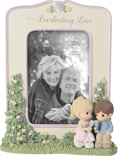 Precious Moments Couples Photo Frame | To Our Everlasting Love Resin/Glass Photo Frame | Gift for Couples, Wife, Girlfriend | Valentine