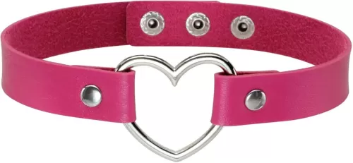 Punk Heart Choker for Women Girls PU Leather Gothic Collar Necklace Adjustable Jewelry Goth Accessories
