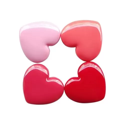 SAFIGLE 1set Lipstick Case Travel Cosmetic Containers Lip Chap Tubes Empty Makeup Containers Cute Mini Lipsticks Eyeshadow Container Heart Shaped Lipstick Sample Containers Lipsticks 4pcs