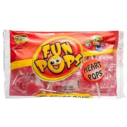 Snacktery Heart Lollipops - 28 Count - Heart-Shaped Valentines Lollipops - Red Valentine Suckers - Strawberry Flavored Heart Suckers - 12 Ounce