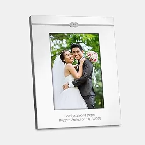THINGS REMEMBERED Engraved Vera Wang Infinity Knot Frame, 8" x 10", Silver, Free Customization