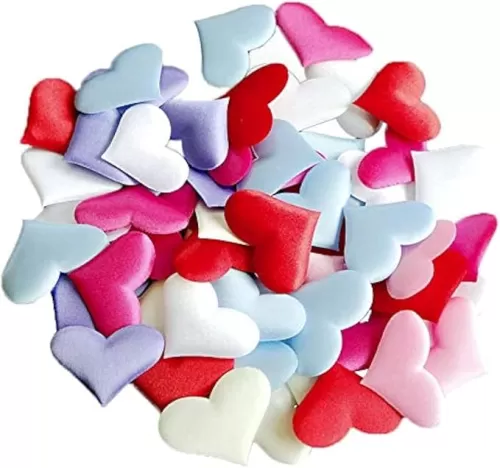 100 Pcs Heart Shape Petals Confetti Sponge Scatter for Valentine's Day Wedding Birthday Party Decoration Supplies (Colorful)