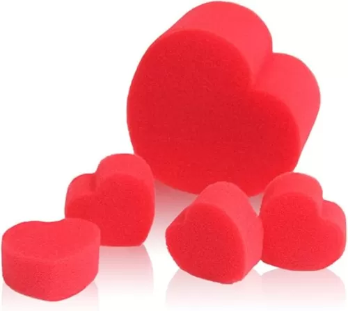 10Pcs/Set Soft Red Sponge Heart for Valentine Day Wedding Supplies