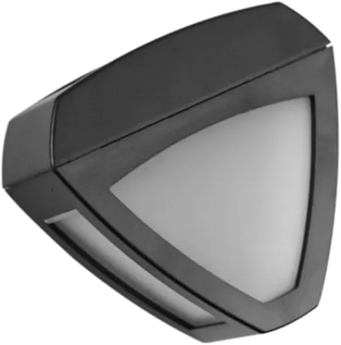 1pc Solar Wall Lamp Triangle Heart Shape Outdoor Light for Garden Fence Durable Design Black White Easy to Install Solar Outdoor Lamp